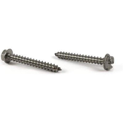 #10 x 1 3/4" Type A Sheet Metal Screws/Slotted/Hex Washer Head / 18-8 Stainless Steel / 1,000 Pc. Carton