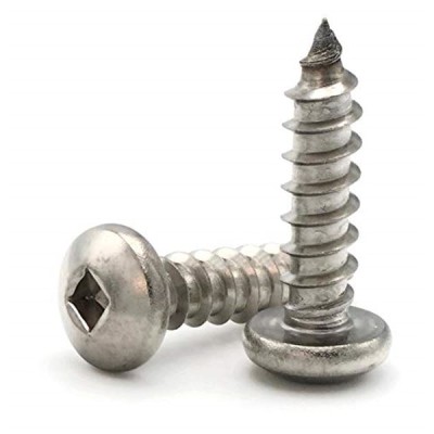 Square Drive Pan Head Sheet Metal Screws 18-8 Stainless Steel - #10 x 1-1/4" Qty-1,000