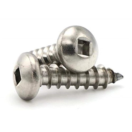 Square Drive Pan Head Sheet Metal Screws 18-8 Stainless Steel - #10 x 1-1/4" Qty-1,000