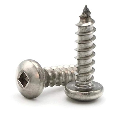 Square Drive Pan Head Sheet Metal Screws 18-8 Stainless Steel - #8 x 3/4" Qty-1,000