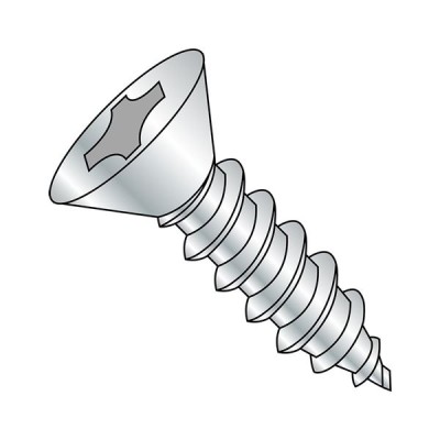 0648ABPF Steel Sheet Metal Screw, Zinc Plated Finish, 82 degrees Flat Head, Phillips Drive, Type AB, #6-20 Thread Size, 3" Length (Pack of 1500)