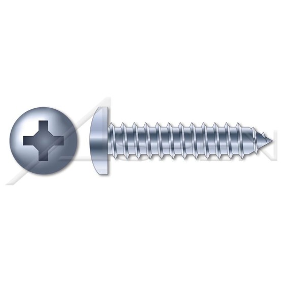 (150 pcs) M6.3 X 19mm, DIN 7981 / ISO 7049, Metric, Self-Tapping Sheet Metal Screws, Pan Phillips Drive, Full Thread, Steel, Zinc Plated