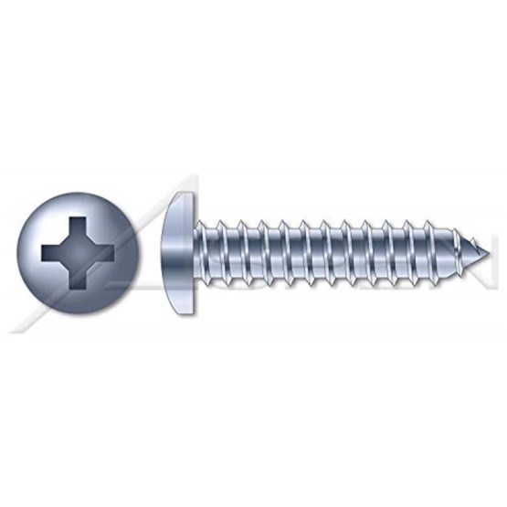 (150 pcs) M6.3 X 19mm, DIN 7981 / ISO 7049, Metric, Self-Tapping Sheet Metal Screws, Pan Phillips Drive, Full Thread, Steel, Zinc Plated