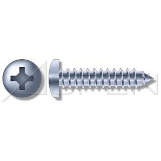 (150 pcs) M6.3 X 19mm, DIN 7981 / ISO 7049, Metric, Self-Tapping Sheet Metal Screws, Pan Phillips Drive, Full Thread, Steel, Zinc Plated