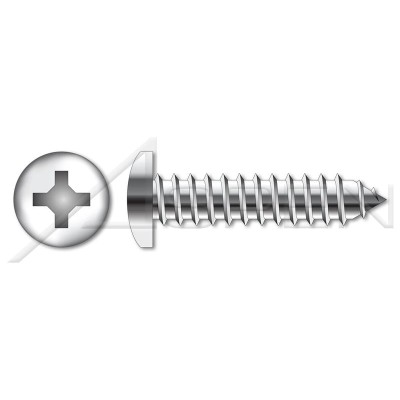 (300 pcs) M4.2 X 19mm, DIN 7981 / ISO 7049, Metric, Self-Tapping Sheet Metal Screws, Pan Phillips Drive, Full Thread, A2 Stainless Steel