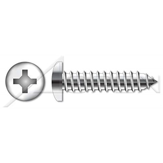 (300 pcs) M4.2 X 19mm, DIN 7981 / ISO 7049, Metric, Self-Tapping Sheet Metal Screws, Pan Phillips Drive, Full Thread, A2 Stainless Steel