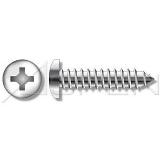 (300 pcs) M4.2 X 19mm, DIN 7981 / ISO 7049, Metric, Self-Tapping Sheet Metal Screws, Pan Phillips Drive, Full Thread, A2 Stainless Steel
