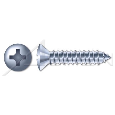 (700 pcs) M2.9 X 16mm, DIN 7983 / ISO 7051, Metric, Self-Tapping Sheet Metal Screws, Oval Phillips Drive, Full Thread, Steel, Zinc Plated