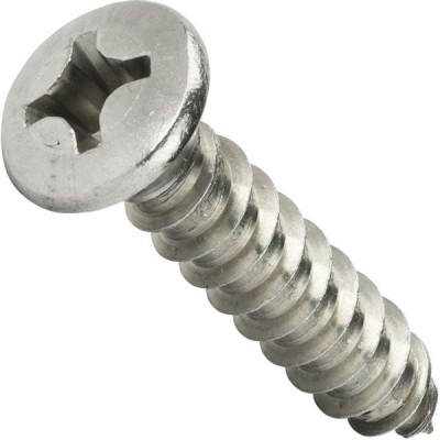 #4 x 1/2 Self Tapping Sheet Metal Screws Oval Head Stainless Steel Qty 2500