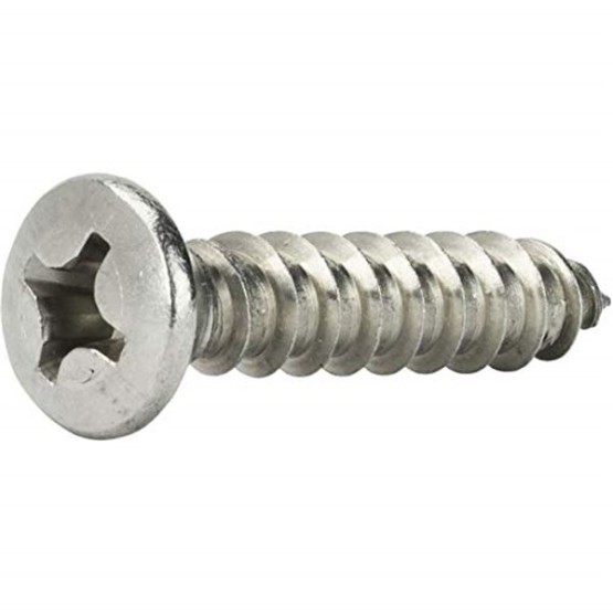 #4 x 1/2 Self Tapping Sheet Metal Screws Oval Head Stainless Steel Qty 2500