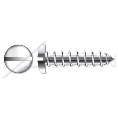 (700 pcs) #8 X 1-1/2", Self-Tapping Sheet Metal Screws, Type A, Pan Slot Drive, Stainless Steel