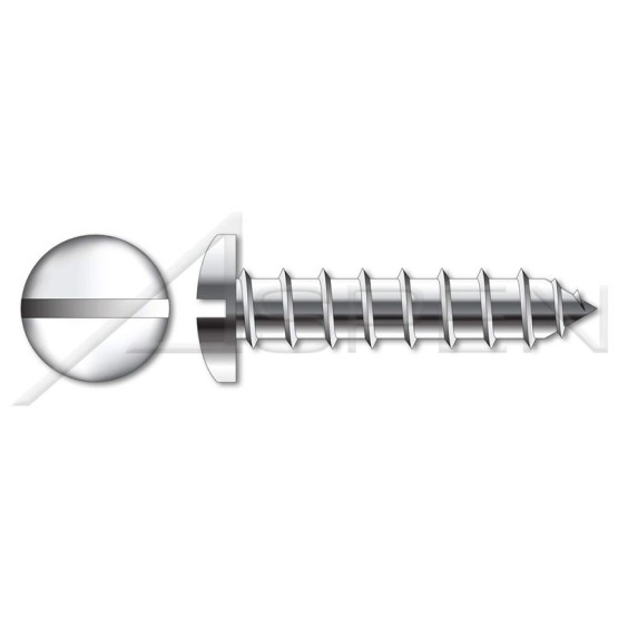 (700 pcs) #8 X 1-1/2", Self-Tapping Sheet Metal Screws, Type A, Pan Slot Drive, Stainless Steel