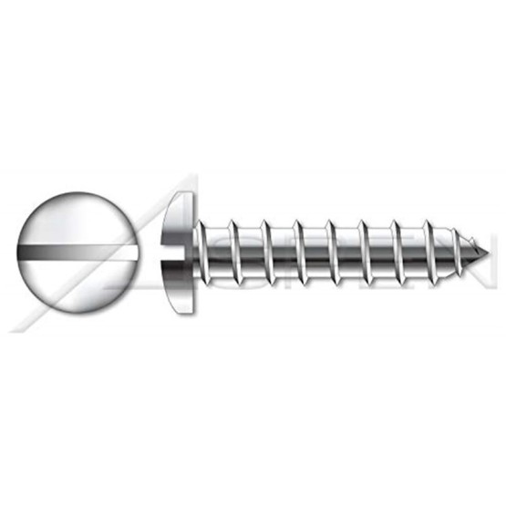 (700 pcs) #8 X 1-1/2", Self-Tapping Sheet Metal Screws, Type A, Pan Slot Drive, Stainless Steel