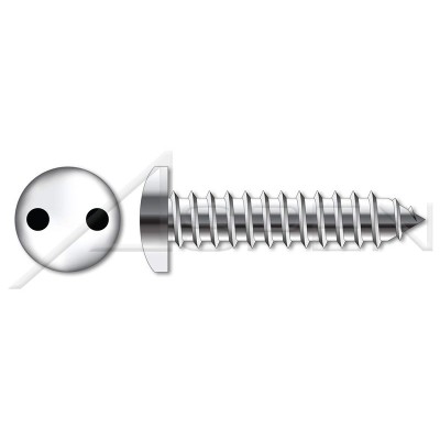 (200 pcs) #14 X 1, Self-Tapping Sheet Metal Screws, Pan Head Tamper-Resistant Drilled Spanner Drive, Type AB, Stainless Steel, Includes Driver Bit