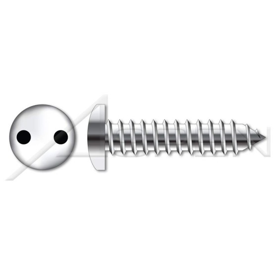 (200 pcs) #14 X 1, Self-Tapping Sheet Metal Screws, Pan Head Tamper-Resistant Drilled Spanner Drive, Type AB, Stainless Steel, Includes Driver Bit