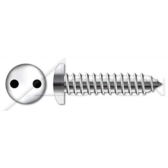 (200 pcs) #14 X 1, Self-Tapping Sheet Metal Screws, Pan Head Tamper-Resistant Drilled Spanner Drive, Type AB, Stainless Steel, Includes Driver Bit