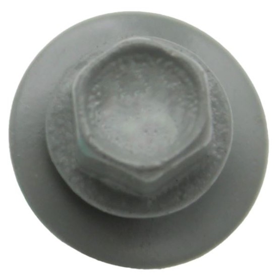 Metal Roofing Screws: (750) 10 x 2 Light Gray Hex Head Sheet Metal Roof Screw. Self Starting Metal to Wood siding Screws. EPDM Washer. Colored Head