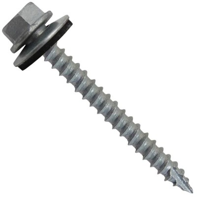 #14 Metal Roofing Screws: (250) Screws x 2-1/2" Galvanized Hex Head Sheet Metal Roof Screw. Self Starting Metal to Wood Sheet Metal Screws with EPDM Washer. for Corrugated Roofing