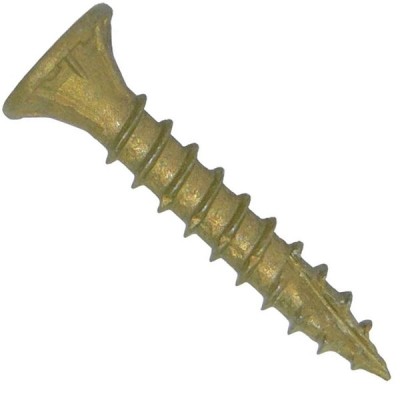 #8 x 1 Bronze Star Exterior Coated Wood Screw - Torx/Star Drive Head - Multipurpose Exterior Coated Torx Drive Wood Screws - (1 Pound - 288 Approx. Screw Count)