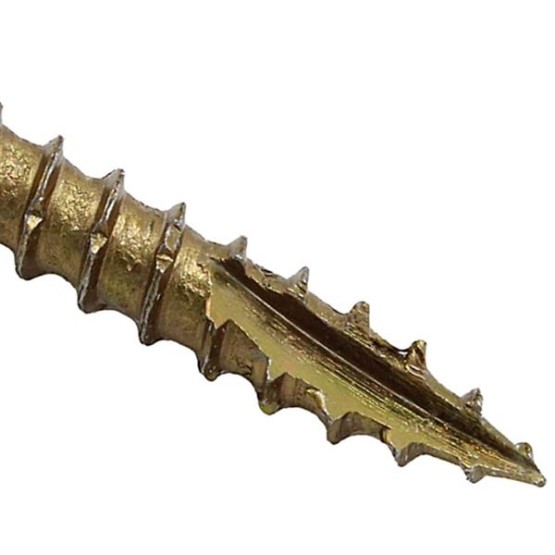 #8 x 1 Bronze Star Exterior Coated Wood Screw - Torx/Star Drive Head - Multipurpose Exterior Coated Torx Drive Wood Screws - (1 Pound - 288 Approx. Screw Count)