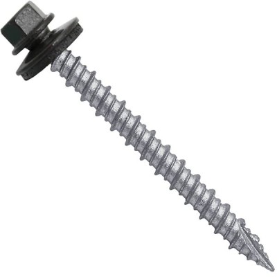 Metal ROOFING SCREWS: (750) 10 x 2" Dark Bronze Hex Head Sheet Metal Roof Screw. Self starting metal to wood siding screws. EPDM washer. Colored head