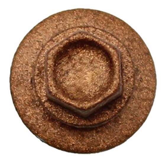 Metal Roofing Screws: (1000) 10 x 1 Copper Hex Head Sheet Metal Roof Screw. Self Starting Metal to Wood siding Screws. EPDM Washer. Colored Head