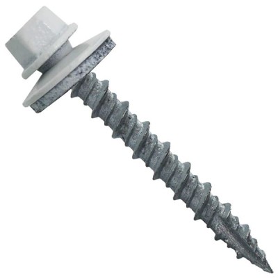 Metal Roofing Screws: (1000) 10 x 1-1/2" Brite White Hex Head Sheet Metal Roof Screw. Self Starting Metal to Wood siding Screws. EPDM Washer. Colored Head