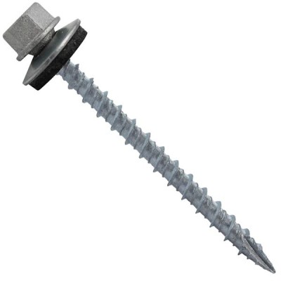 #10 Metal ROOFING SCREWS: (250) Screws x 2-1/2" Galvanized Hex Head Sheet Metal Roof Screw. Self starting metal to wood siding screws. EPDM washer. No Paint