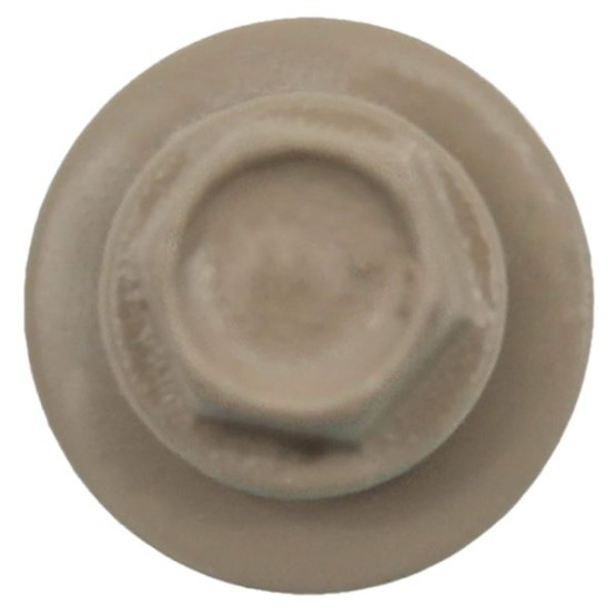 Metal ROOFING SCREWS: (750) 10 x 2" Surrey Beige Hex Head Sheet Metal Roof Screw. Self starting metal to wood siding screws. EPDM washer. Colored head