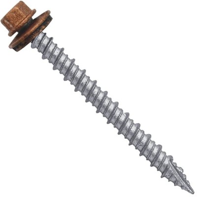 Metal ROOFING SCREWS: (750) 10 x 2" Copper Hex Head Sheet Metal Roof Screw. Self starting metal to wood siding screws. EPDM washer. Colored head