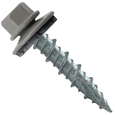 Metal Roofing Screws: (1000) 10 x 1 Clay Hex Head Sheet Metal Roof Screw. Self Starting Metal to Wood siding Screws. EPDM Washer. Colored Head