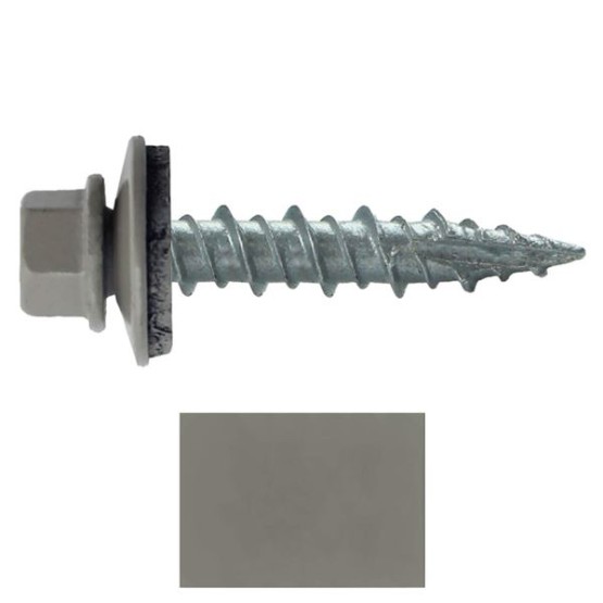 Metal Roofing Screws: (1000) 10 x 1 Clay Hex Head Sheet Metal Roof Screw. Self Starting Metal to Wood siding Screws. EPDM Washer. Colored Head
