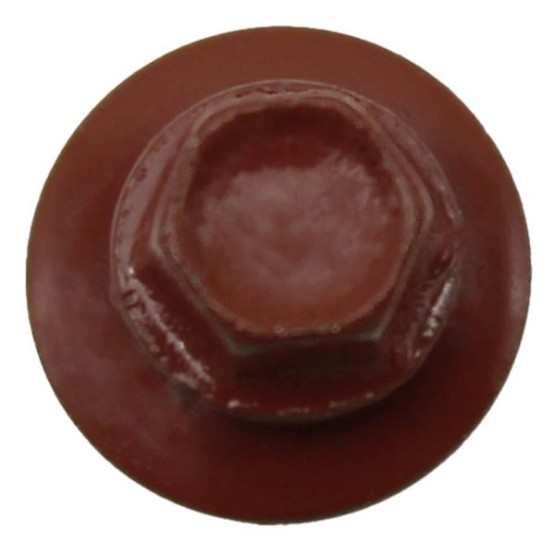 Metal ROOFING SCREWS: (750) 10 x 2" Red Hex Head Sheet Metal Roof Screw. Self starting metal to wood siding screws. EPDM washer. Colored head