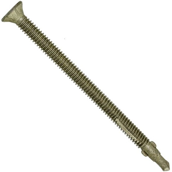 #14 x 4 Reamer Tek Torx/Star Head Self-Drilling Wood to Metal Screws - 1 lb - 24 APX. Tek Screws - Tek Screws for Flatbeds, Trailers, or Where Fastening Wood to Steel - T-30 Torx Screw Head