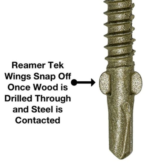 #14 x 4 Reamer Tek Torx/Star Head Self-Drilling Wood to Metal Screws - 1 lb - 24 APX. Tek Screws - Tek Screws for Flatbeds, Trailers, or Where Fastening Wood to Steel - T-30 Torx Screw Head