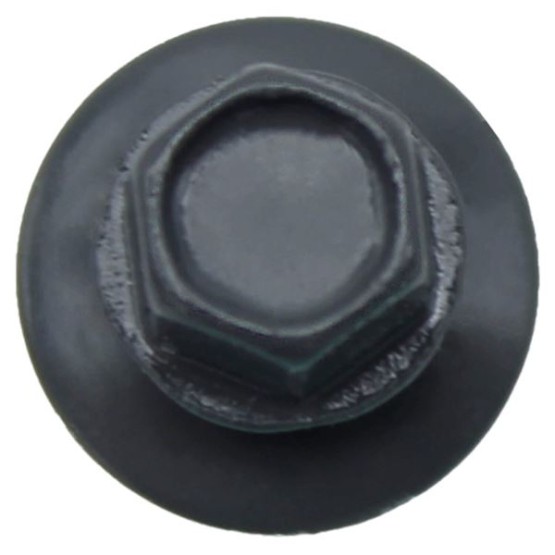 #14 Metal ROOFING SCREWS: (250) Screws x 2-1/2" FAB. CHARCOAL Hex Head Sheet Metal Roof Screw. Self starting/tapping metal to woodsheet metal screws with EPDM washer. for corrugated roofing