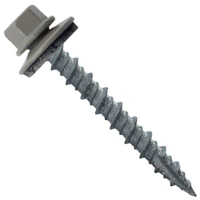 Metal ROOFING SCREWS: (1000)10 x 1-1/2" Clay Hex Head Sheet Metal Roof Screw. Self starting metal to wood siding screws. EPDM washer. Colored head