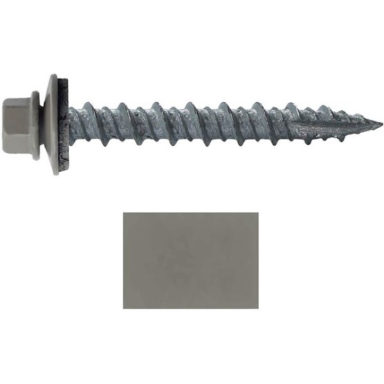 Metal ROOFING SCREWS: (1000)10 x 1-1/2" Clay Hex Head Sheet Metal Roof Screw. Self starting metal to wood siding screws. EPDM washer. Colored head