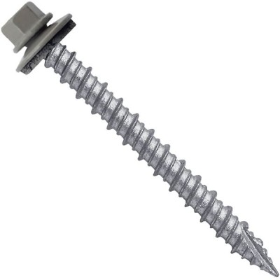 Metal ROOFING SCREWS: (750)10 x 2" Clay Hex Head Sheet Metal Roof Screw. Self starting metal to wood siding screws. EPDM washer. Colored head
