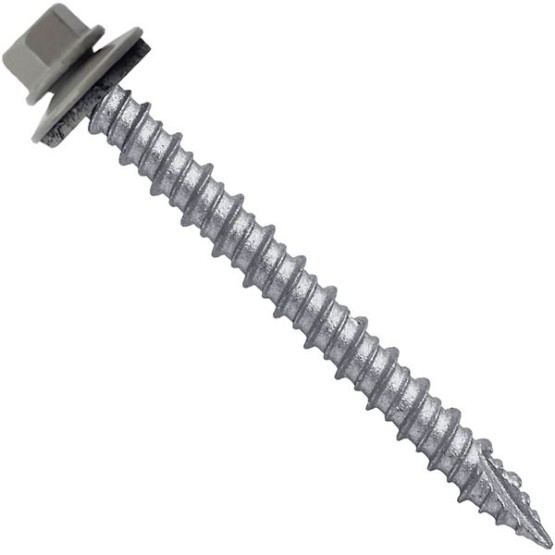 Metal ROOFING SCREWS: (750)10 x 2" Clay Hex Head Sheet Metal Roof Screw. Self starting metal to wood siding screws. EPDM washer. Colored head