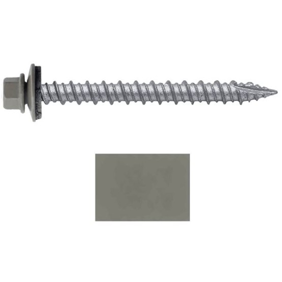 Metal ROOFING SCREWS: (750)10 x 2" Clay Hex Head Sheet Metal Roof Screw. Self starting metal to wood siding screws. EPDM washer. Colored head