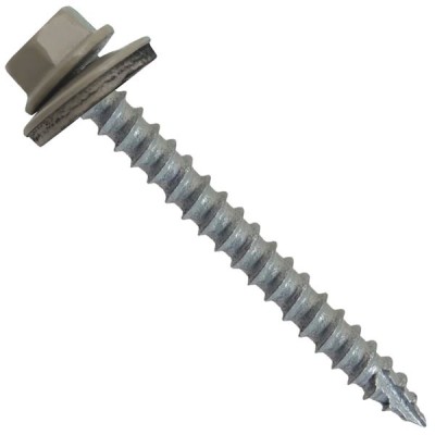 #14 Metal Roofing Screws: (250) Screws x 2-1/2" Clay Hex Head Sheet Metal Roof Screw. Self Starting/Tapping Metal to woodsheet Metal Screws with EPDM Washer. for Corrugated Roofing