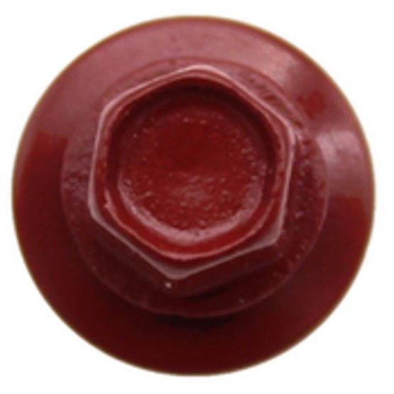 Metal Roofing Screws: (1000) 10 x 1 Dark Red Hex Head Sheet Metal Roof Screw. Self Starting Metal to Wood siding Screws. EPDM Washer. Colored Head