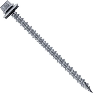 #10 Metal ROOFING SCREWS: (250) 10 x 3" Galvanized Hex Head Sheet Metal Roof Screw. Self starting metal to wood siding screws. EPDM washer. No Paint