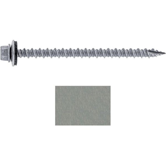#10 Metal ROOFING SCREWS: (250) 10 x 3" Galvanized Hex Head Sheet Metal Roof Screw. Self starting metal to wood siding screws. EPDM washer. No Paint