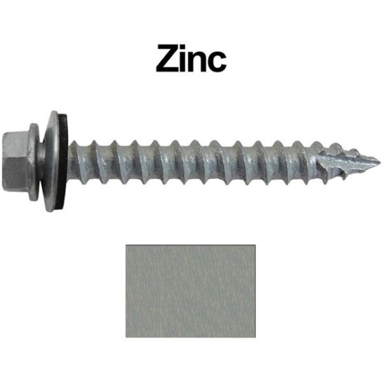 #14 Metal Roofing Screws: (250) Screws x 2" Galvanized Hex Head Sheet Metal Roof Screw. Self Starting Metal to Wood Sheet Metal Screws with EPDM Washer. for Corrugated Roofing