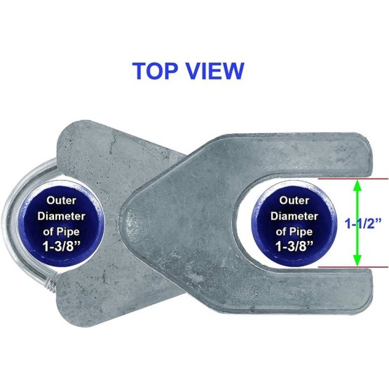 CHAIN LINK DROP ROD/PIN LATCH for 1-3/8" Frame Double Gate - Chain Link Fence. 36" Long.
