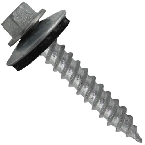 Metal Roofing Screw: (250) 12 x 1-1/2" ZINC Hex ReGrip Sheet Metal Roof Screw. Sharp Point metal to wood siding screws. 5/8" EPDM washer.