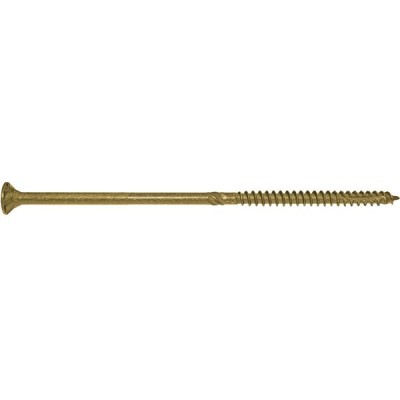 #14 x 6 Bronze Coated Multipurpose Wood Screw Torx/Star Drive Flat Head (1 Pound - 25 Approx. Screw Count) Exterior Coated - ACQ Compatible Wood Screws