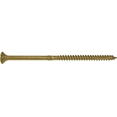 #14 x 8 Bronze Coated Multipurpose Wood Screw Torx/Star Drive Flat Head (1 Pound - 19 Approx. Screw Count) Exterior Coated - ACQ Compatible Wood Screws